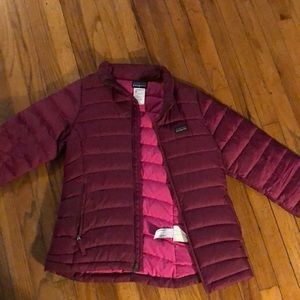 Girls pink Patagonia jacket. Size M